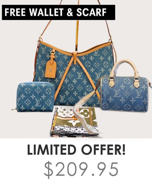 Big bag + Nano speedy + Gifts (Free LV Wallet + Free LV Silk Scarf)