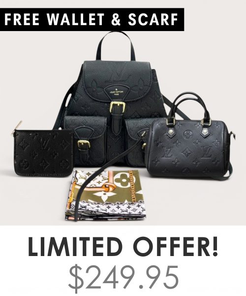Big bag + Nano speedy + Gifts (Free LV Wallet + Free LV Silk Scarf)