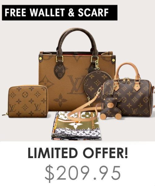 Big bag + Nano speedy + Gifts (Free LV Wallet + Free LV Silk Scarf)
