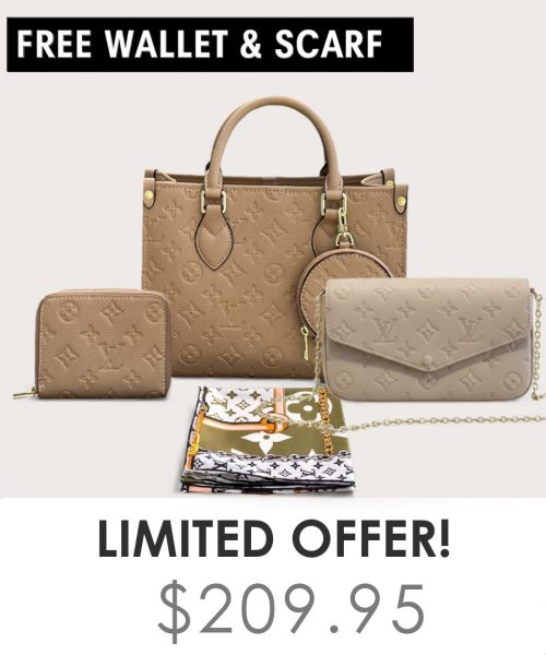 Big bag + Pochette Felicie Mini + Gifts(Free LV Wallet + Free LV Silk Scarf)