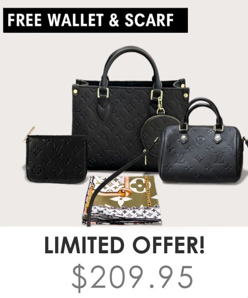 Big bag + Nano speedy + Gifts (Free LV Wallet + Free LV Silk Scarf)