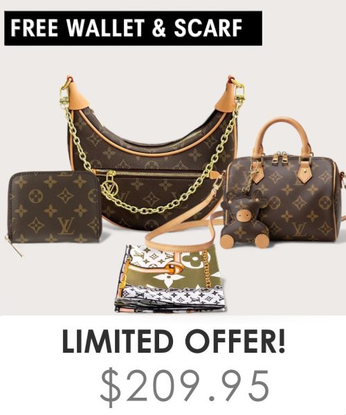 Big bag + Nano speedy + Gifts (Free LV Wallet + Free LV Silk Scarf)