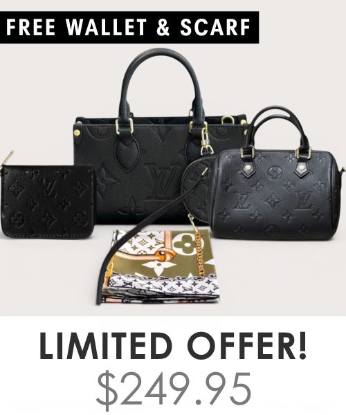 Big bag + Nano speedy + Gifts (Free LV Wallet + Free LV Silk Scarf)