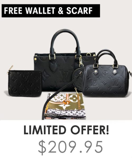 Big bag + Nano speedy + Gifts (Free LV Wallet + Free LV Silk Scarf)
