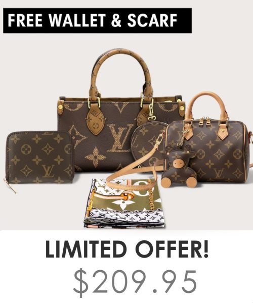 Big bag + Nano speedy + Gifts (Free LV Wallet + Free LV Silk Scarf)