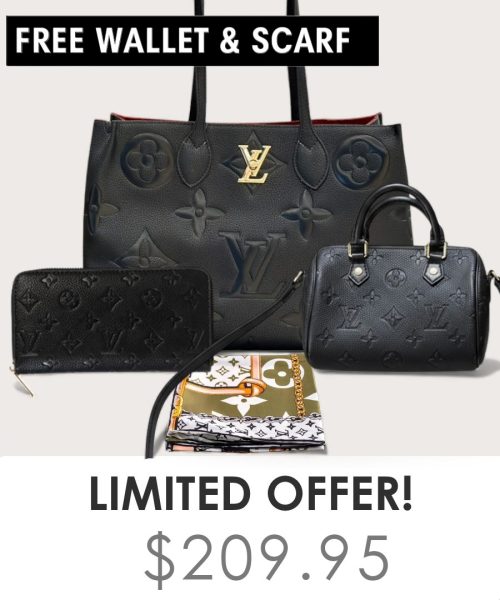 Big bag + Nano speedy + Gifts (Free LV Wallet + Free LV Silk Scarf)