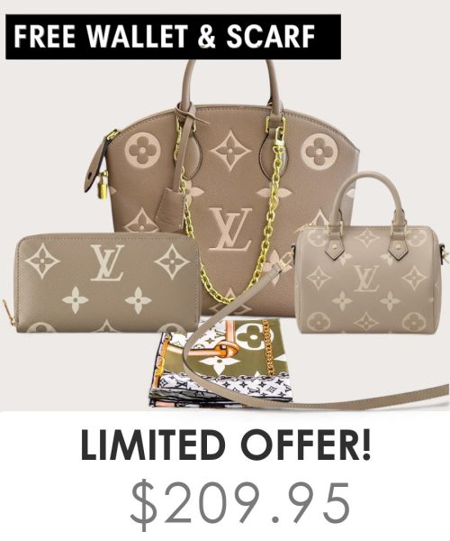 Big bag + Nano speedy + Gifts (Free LV Wallet + Free LV Silk Scarf)