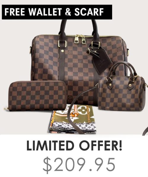 Big bag + Nano speedy + Gifts (Free LV Wallet + Free LV Silk Scarf)