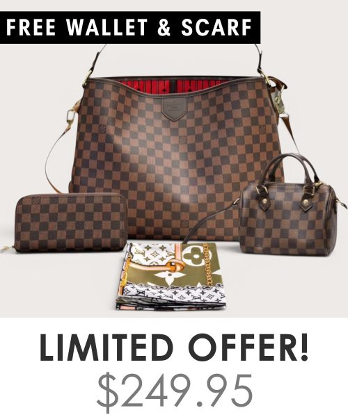 Big bag + Nano speedy + Gifts (Free LV Wallet + Free LV Silk Scarf)