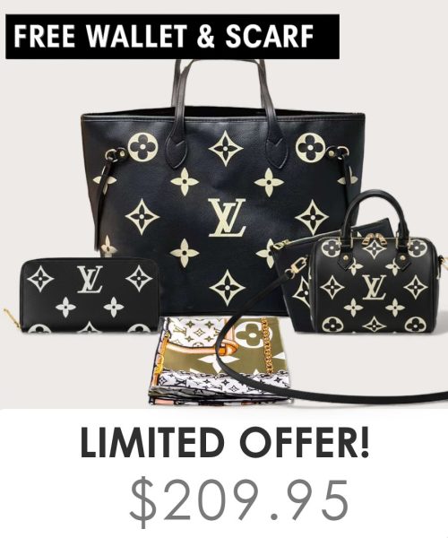 Big bag + Nano speedy + Gifts (Free LV Wallet + Free LV Silk Scarf)