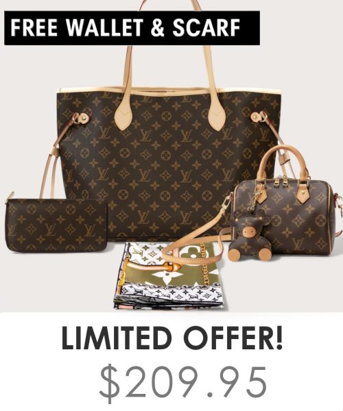 Big bag + Nano speedy + Gifts (Free LV Wallet + Free LV Silk Scarf)