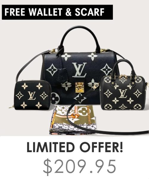 Big bag + Nano speedy + Gifts (Free LV Wallet + Free LV Silk Scarf)