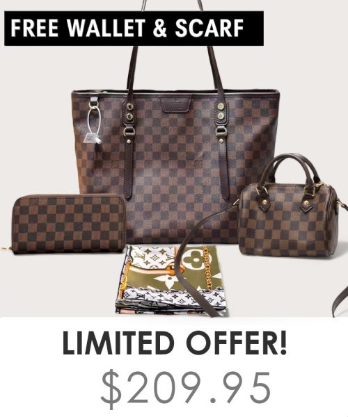 Big bag + Nano speedy + Gifts (Free LV Wallet + Free LV Silk Scarf)