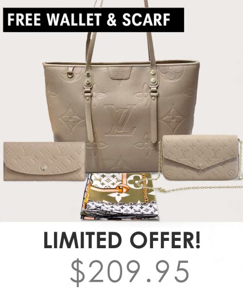 Big bag + Pochette Felicie Mini + Gifts(Free LV Wallet + Free LV Silk Scarf)