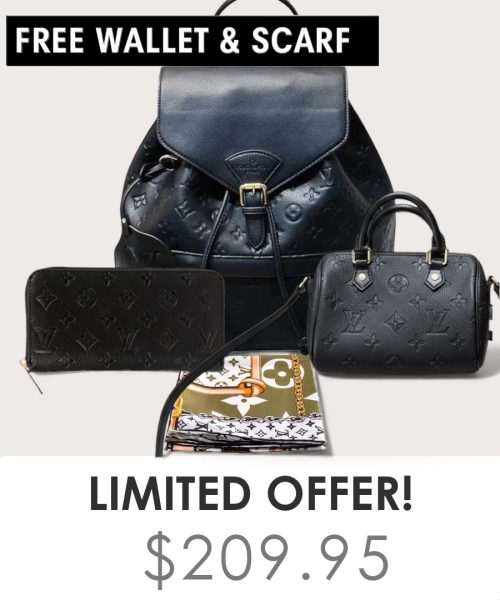 Big bag + Nano speedy + Gifts (Free LV Wallet + Free LV Silk Scarf)