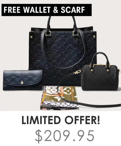 Big bag + Nano speedy + Gifts (Free LV Wallet + Free LV Silk Scarf)