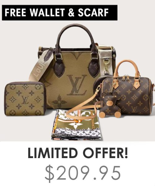 Big bag + Nano speedy + Gifts (Free LV Wallet + Free LV Silk Scarf)