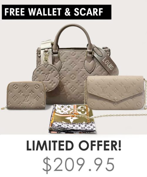 Big bag + Pochette Felicie Mini + Gifts(Free LV Wallet + Free LV Silk Scarf)