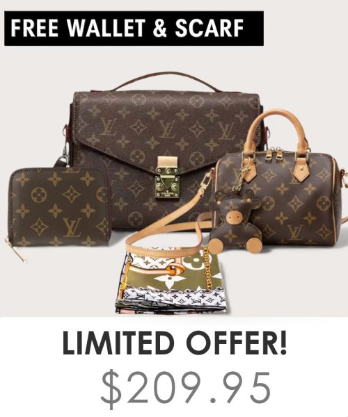 Big bag + Nano speedy + Gifts (Free LV Wallet + Free LV Silk Scarf)