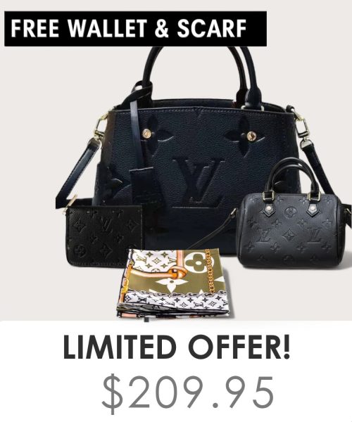 Big bag + Nano speedy + Gifts (Free LV Wallet + Free LV Silk Scarf)