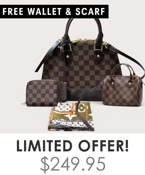 Big bag + Nano speedy + Gifts (Free LV Wallet + Free LV Silk Scarf)