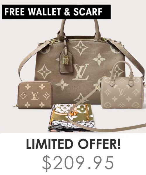 Big bag + Nano speedy + Gifts (Free LV Wallet + Free LV Silk Scarf)