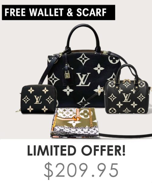 Big bag + Nano speedy + Gifts (Free LV Wallet + Free LV Silk Scarf)