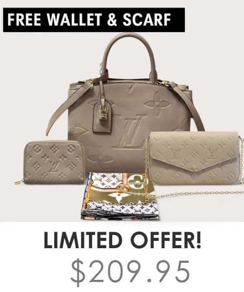 Big bag + Pochette Felicie Mini + Gifts(Free LV Wallet + Free LV Silk Scarf)