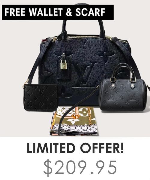 Big bag + Nano speedy + Gifts (Free LV Wallet + Free LV Silk Scarf)