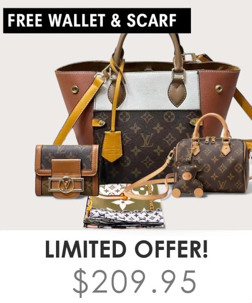 Big bag + Nano speedy + Gifts (Free LV Wallet + Free LV Silk Scarf)