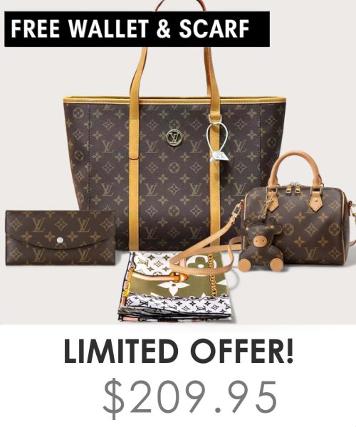 Big bag + Nano speedy + Gifts (Free LV Wallet + Free LV Silk Scarf)
