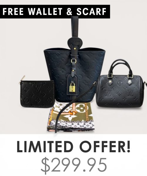 Big bag + Nano speedy + Gifts (Free LV Wallet + Free LV Silk Scarf)
