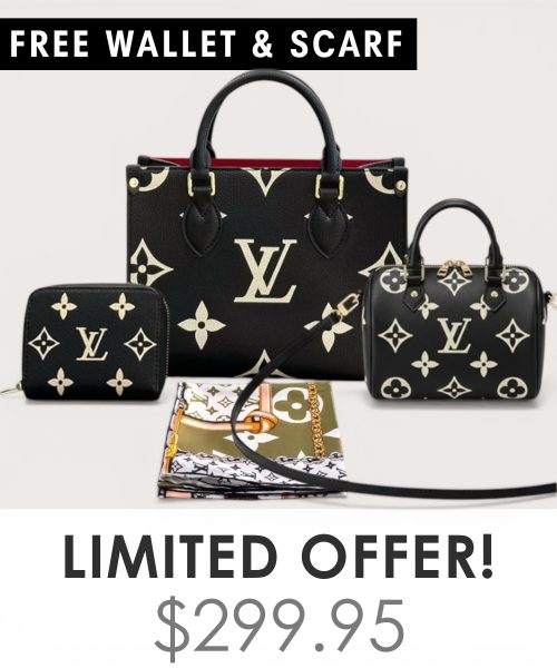 Big bag + Nano speedy + Gifts (Free LV Wallet + Free LV Silk Scarf)