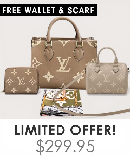 Big bag + Nano speedy + Gifts (Free LV Wallet + Free LV Silk Scarf)