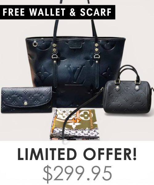Big bag + Nano speedy + Gifts (Free LV Wallet + Free LV Silk Scarf)