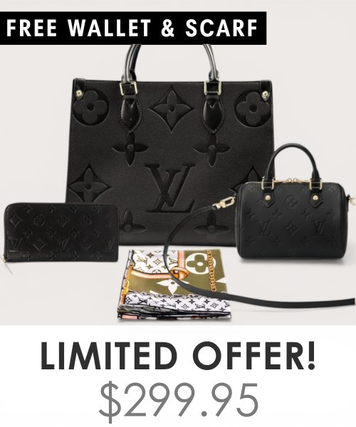 Big bag + Nano speedy + Gifts (Free LV Wallet + Free LV Silk Scarf)