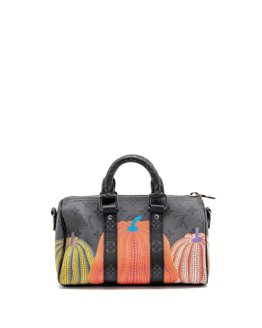 AAA Replica Louis Vuitton LV X YAYOI KUSAMA KEEPALL BANDOULIERE 25 PUMPKIN MULTICOLOURED MONOGRAM CANVAS SHW