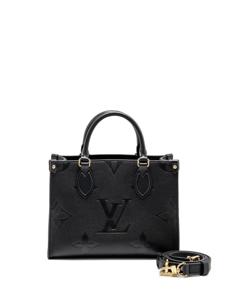 AAA Replica Louis Vuitton LV ONTHEGO PM MONOGRAM EMPREINTE LEATHER BLACK GHW