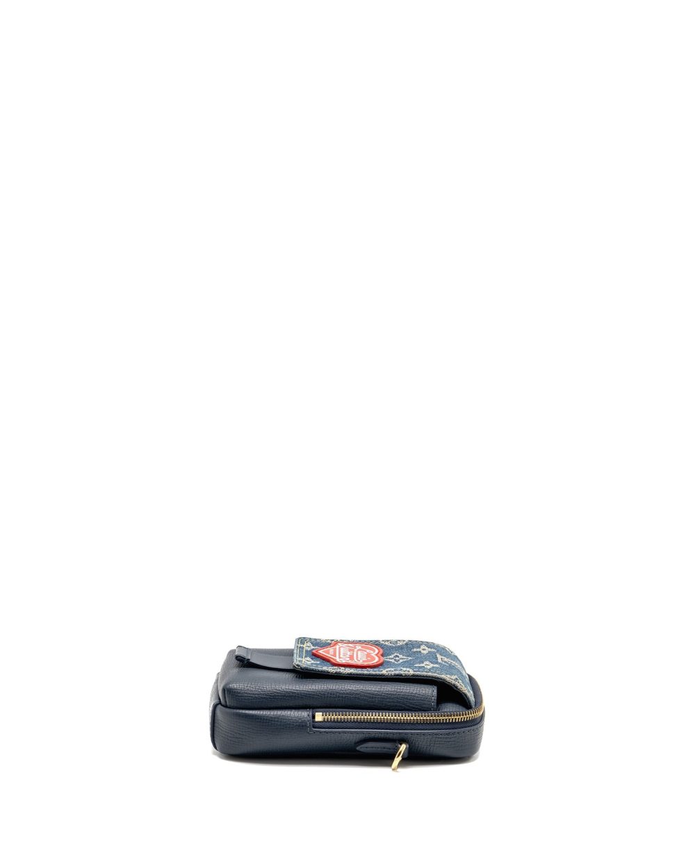 AAA Replica Louis Vuitton LV X NIGO FLAT DOUBLE PHONE POUCH DENIM/CALFSKIN BLUE GHW