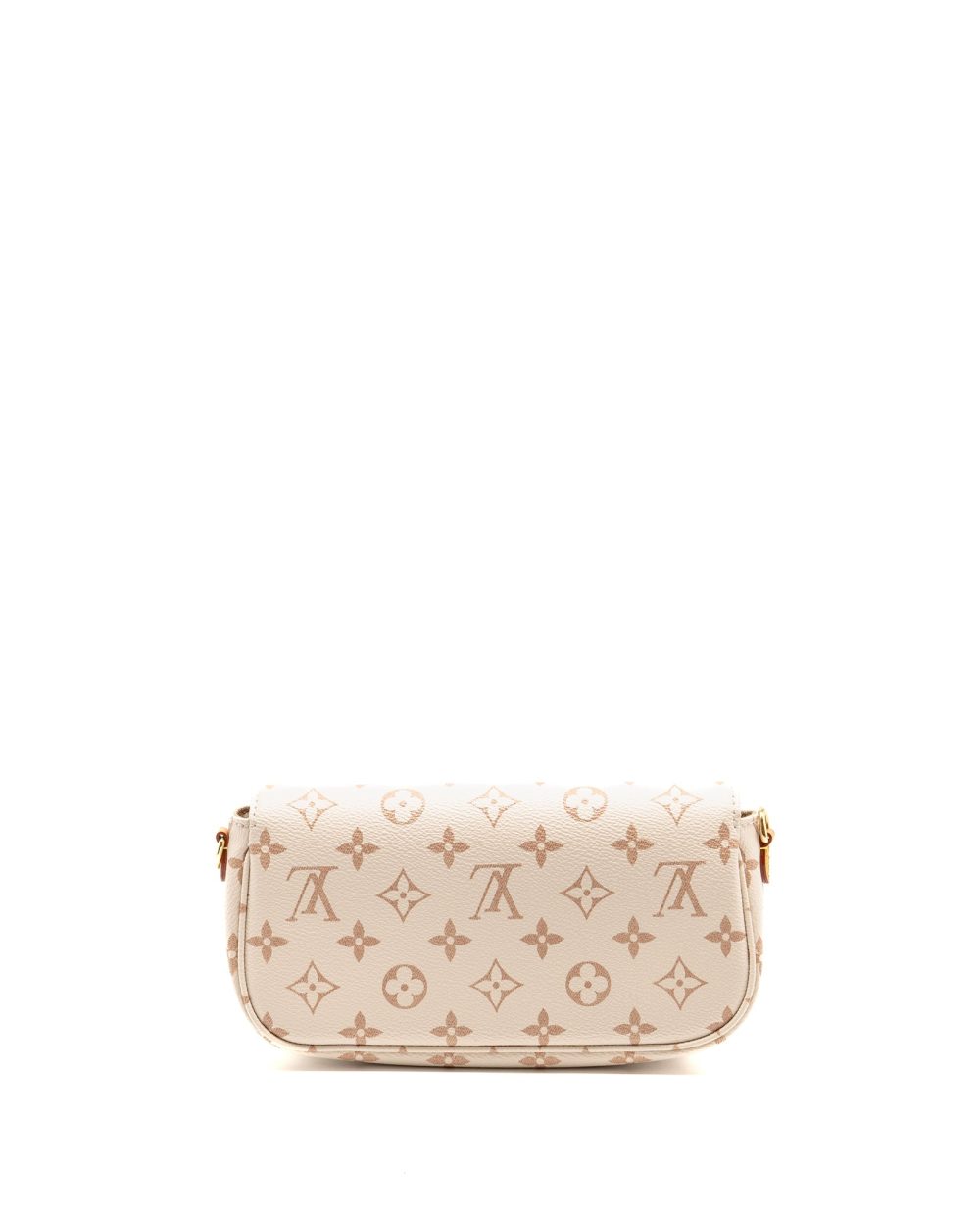 AAA Replica Louis Vuitton LV IVY WALLET ON CHAIN MONOGRAM DUNE CANVAS BEIGE/CREAM GHW