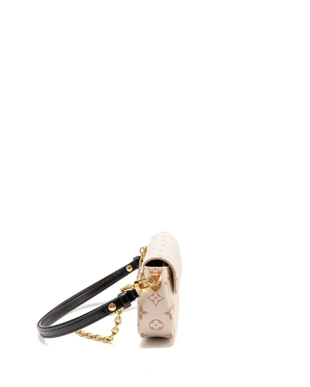 AAA Replica Louis Vuitton LV IVY WALLET ON CHAIN MONOGRAM DUNE CANVAS BEIGE/CREAM GHW