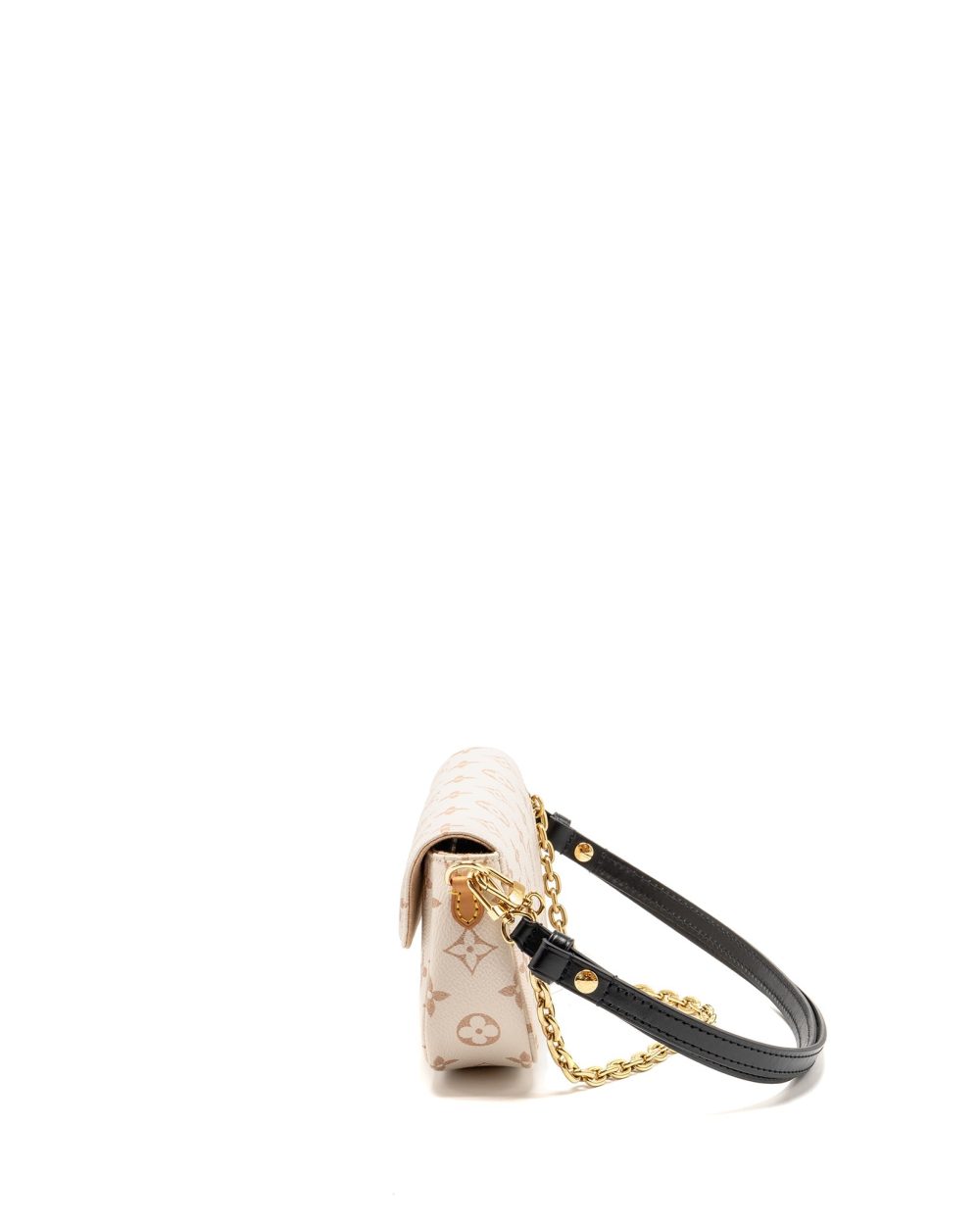 AAA Replica Louis Vuitton LV IVY WALLET ON CHAIN MONOGRAM DUNE CANVAS BEIGE/CREAM GHW