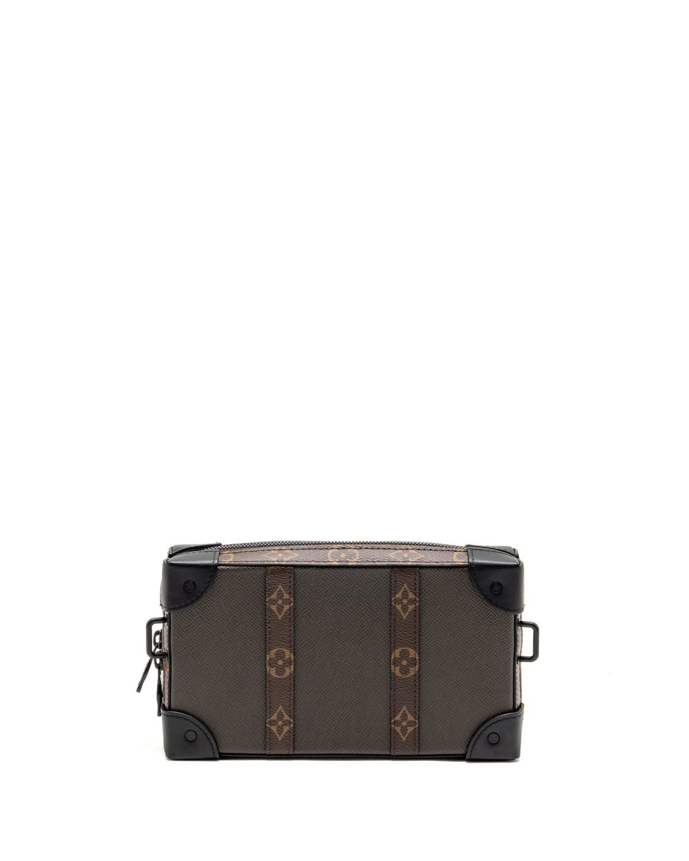 AAA Replica Louis Vuitton LV SOFT TRUNK WALLET TAIGA / MONOGRAM CANVAS KHAKI GREEN BLACK HARDWARE
