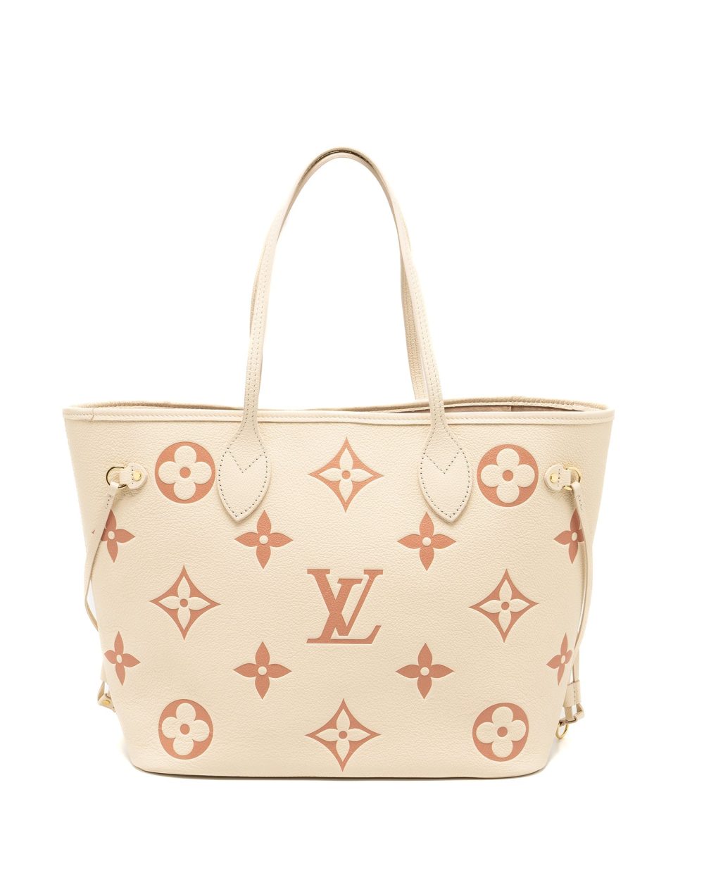 AAA Replica Louis Vuitton LV NEVERFULL MM MONOGRAM EMPREINTE CRÈME/ROSE TRIANON GHW