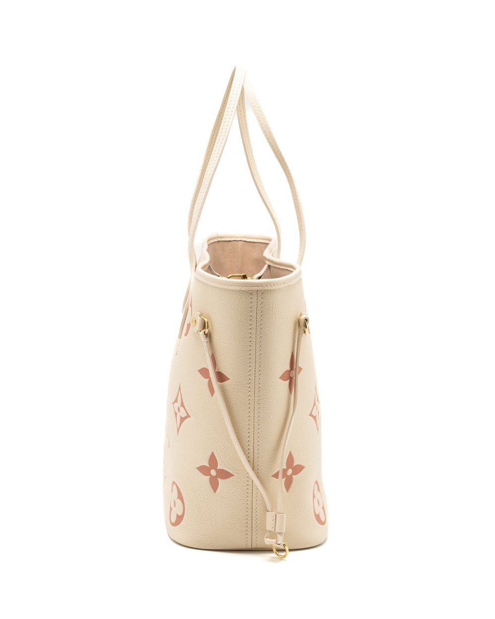 AAA Replica Louis Vuitton LV NEVERFULL MM MONOGRAM EMPREINTE CRÈME/ROSE TRIANON GHW
