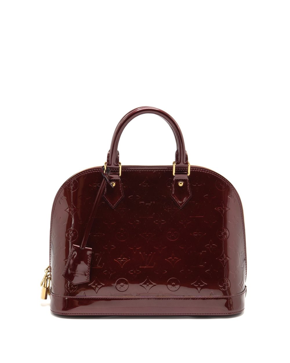 AAA Replica Louis Vuitton LV ALMA PM PATENT LEATHER AMARANTE GHW