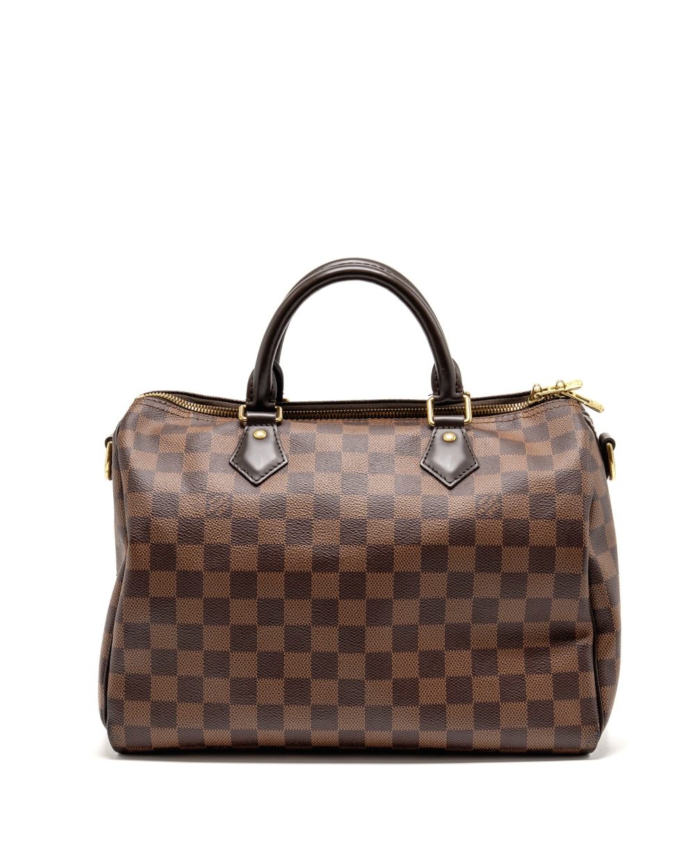 AAA Replica Louis Vuitton LV SPEEDY BANDOULIERE 30 DAMIER EBENE CANVAS GHW