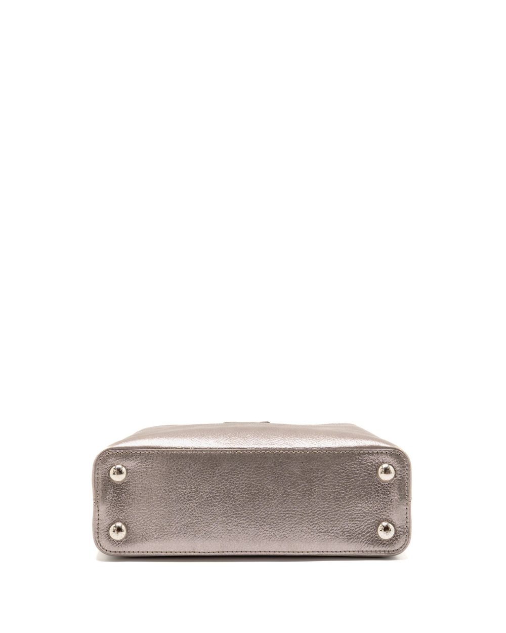 AAA Replica Louis Vuitton LV CAPUCINES BB LEATHER METALLIC SILVER SHW