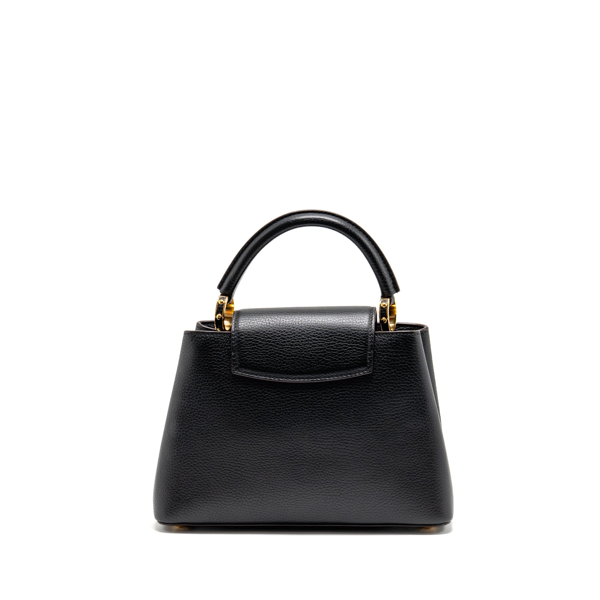 AAA Replica Louis Vuitton LV CAPUCINES BB CALFSKIN BLACK GHW