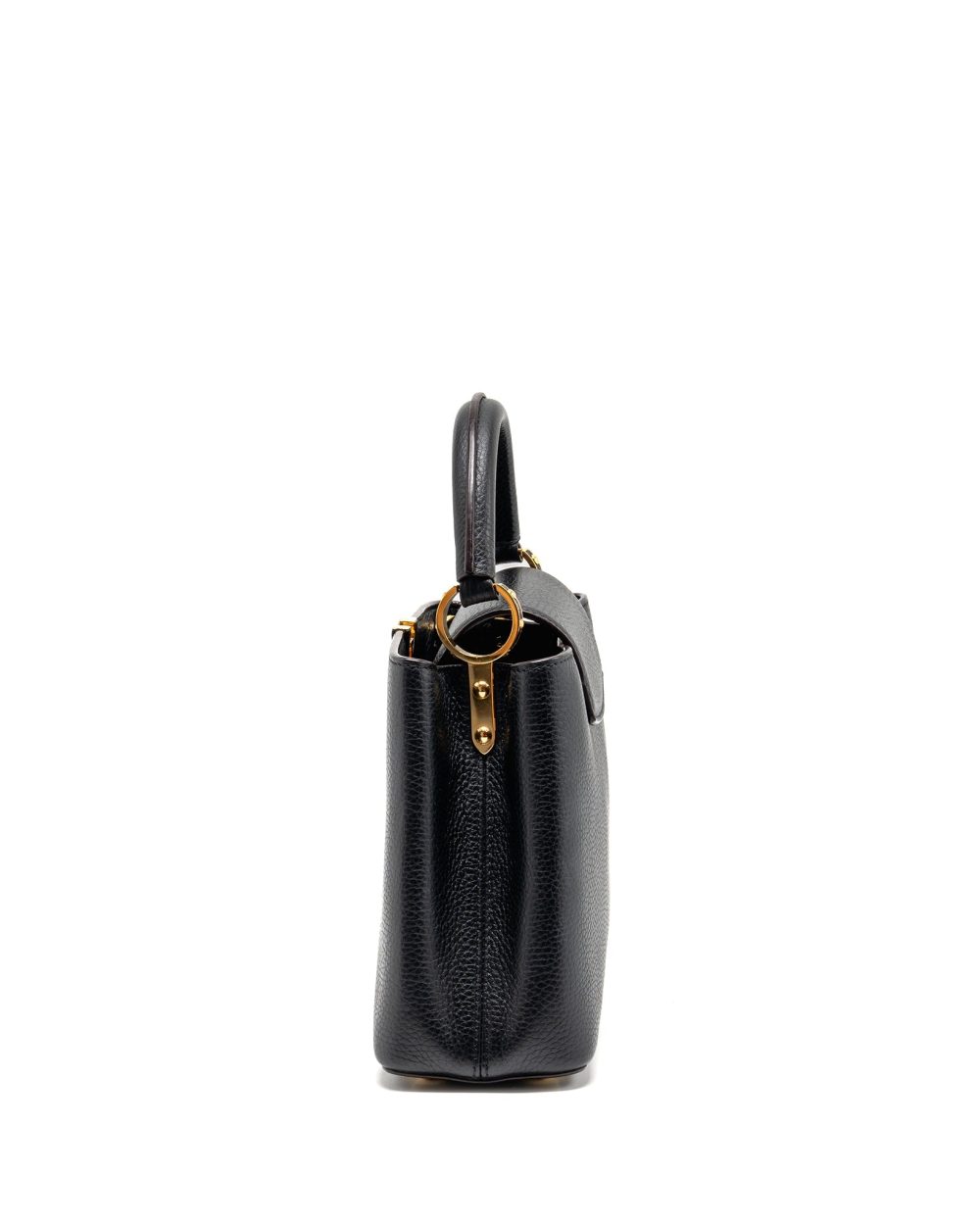 AAA Replica Louis Vuitton LV CAPUCINES BB CALFSKIN BLACK GHW